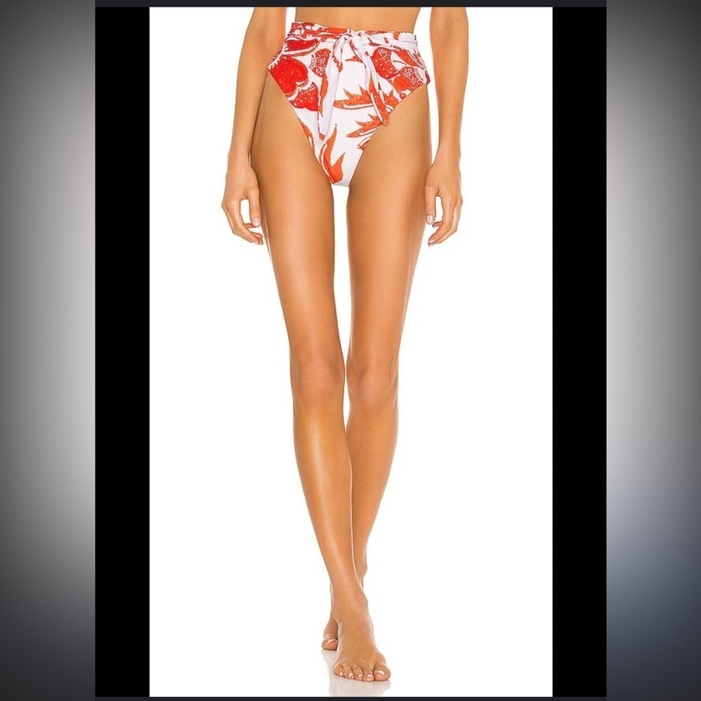 Mara Hoffman Goldie Red Multi Bikini Bottom